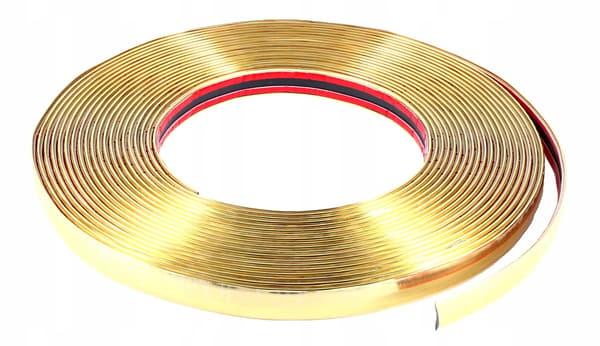 Elastiska kromlistor guldband 14 mm