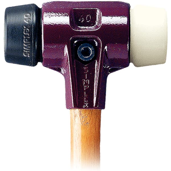 Blødhammer SIMPLEX gummi/nylonhoved 40 mm HALDER