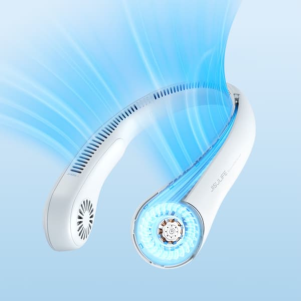 Bærbar nakkeventilator 4000mAh - Grå