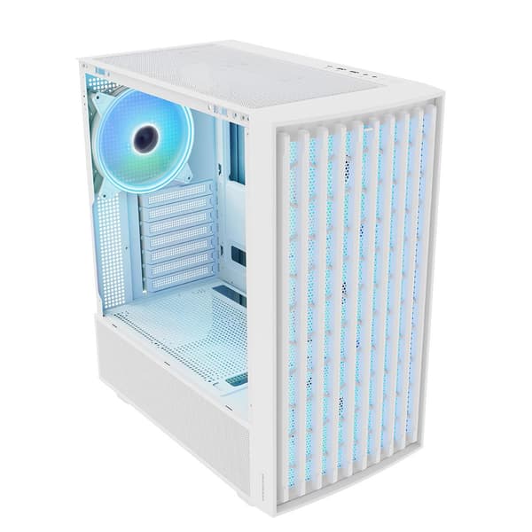 Modecom BREEZE ARGB FLOW Midi USB Typ C-fodral, Vit