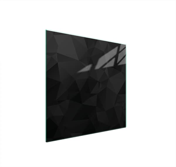 GLASBESKYTTELSESPLADE TIL KOMFUR 50x52 SORT