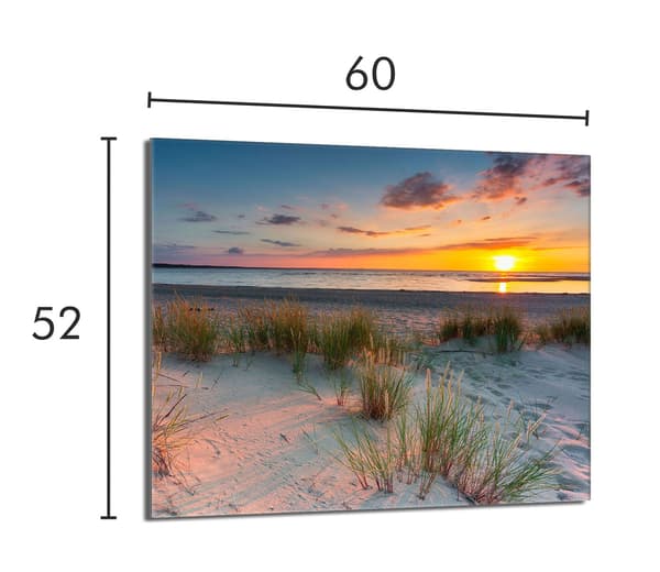 Glasskydd för spishäll 60x52 Beach
