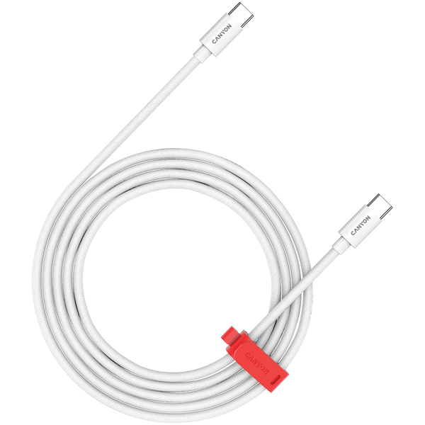Canyon Cable CC60AB C-C 60W Punottu kaapeli 2m Valkoinen