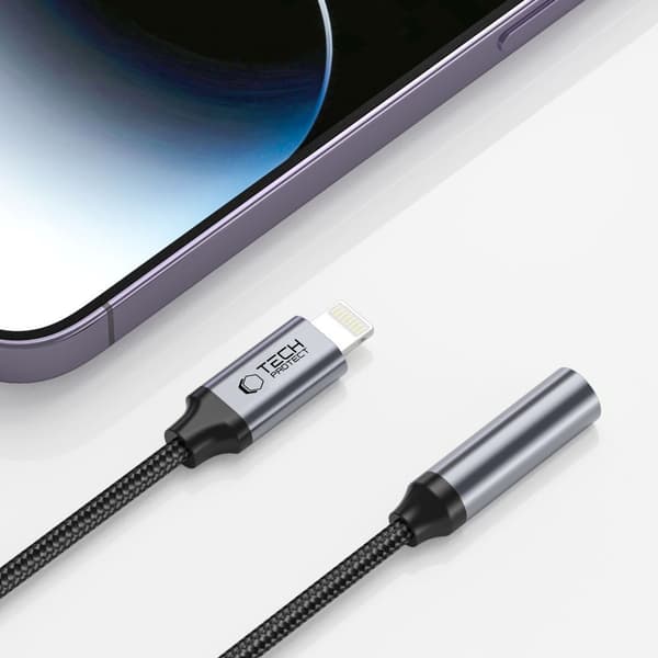 iPhone Lightning - 3,5 mm miniliitäntä -sovitin - musta