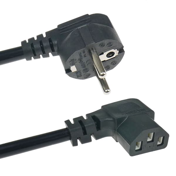 Strømkabel 230V | C13 | vinklet | 1,8m