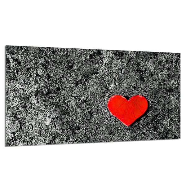 Lasinen liesisuoja 90x52 Sydän