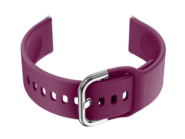 Gummirmband för U01 smartklocka - lila/silver - 20mm