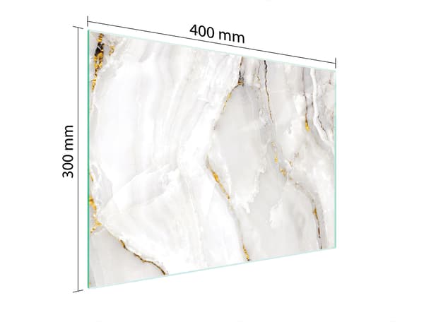 SKÄRBRÄDA I GLAS 40x30 MARMOR