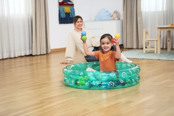 Grön pool 91x20cm + BESTWAY bollar