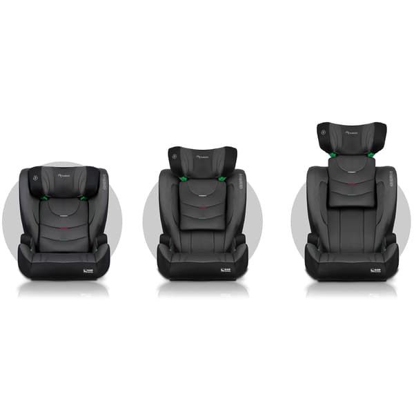 Nukido Louis Soft Autostol Sort/Grå 15-36 kg ISOFIX