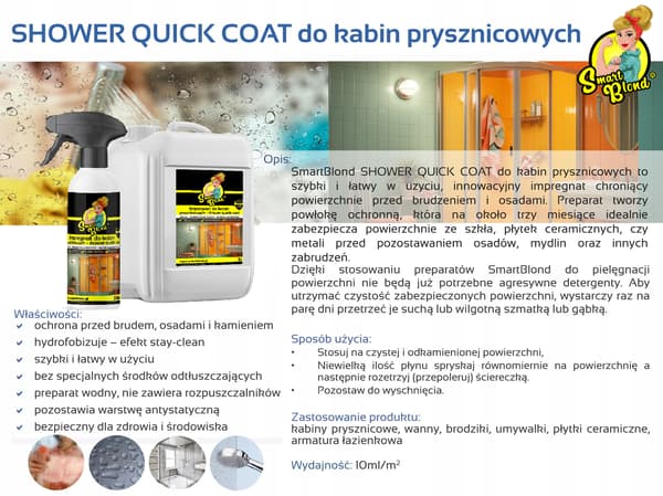 SMARTBLOND® DUSCHSNABBFÄRG för duschkabiner 2 l