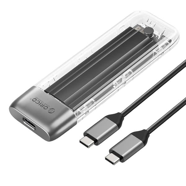TXM2-C3 M.2 NVME USB-C 10Gb/s diskkasse - grå