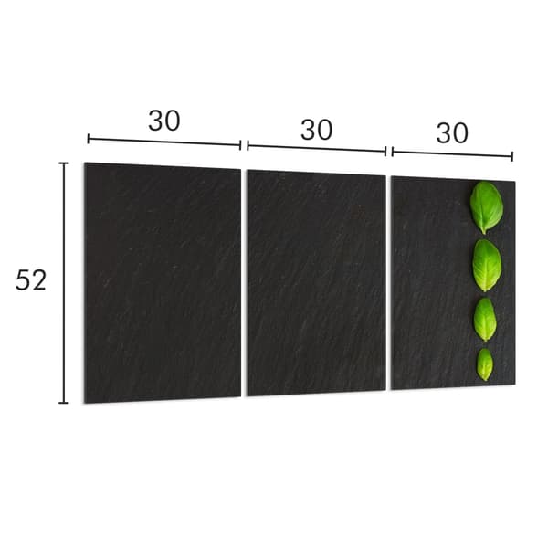 Lasinen suojalevy liedelle 3x30x52