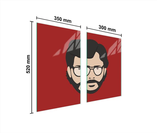 GLASBESKYTTELSESPLADE TIL KØKKEN 65x52 MEN