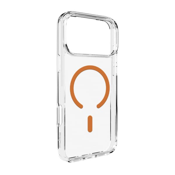iPhone 17 Pro Max Lite Mag MagSafe-etui - Gennemsigtig orange ring