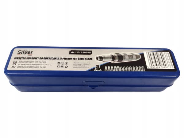 Slagskruvmejsel och hammare, 14 delar, SilverTools S10880