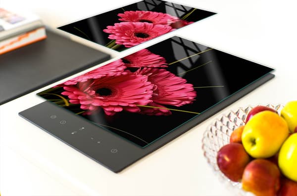 GLASSKYDDSPLÅT FÖR KÖK 65x52 GERBERA