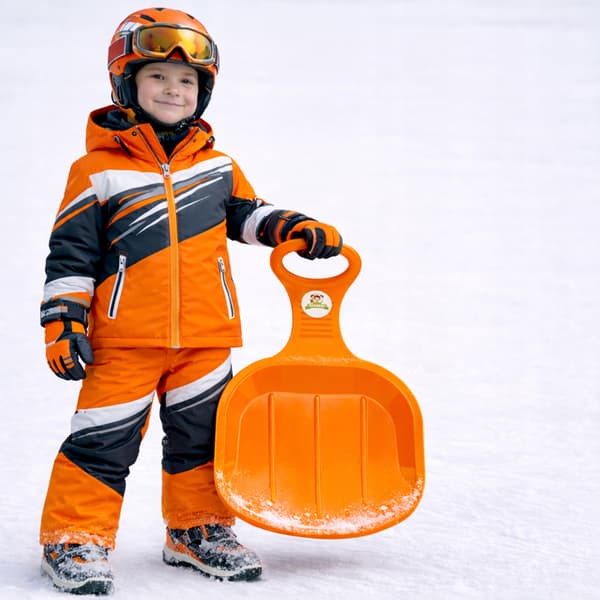 Sne-RUTSCHEBÅND APPLE XL KULE solid 51 cm ORANGE