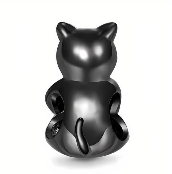 Charms til Pandora Charm Vedhæng Sorte Katte Charms Trusky