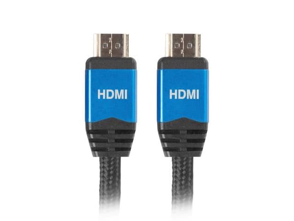 Lanberg Premium M/M v2.0 HDMI-kabel 1m sort-blå