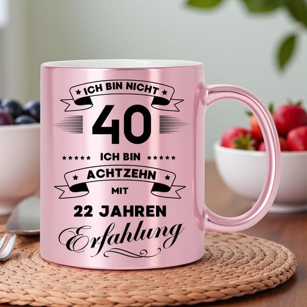 Rolig mugg, present till en 40-årsdag
