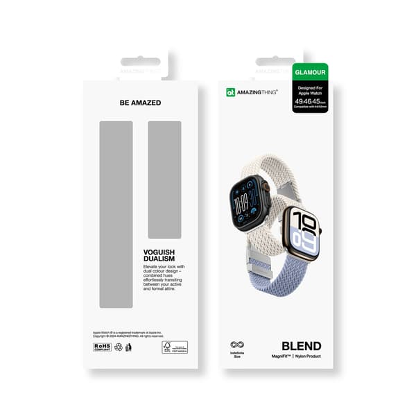 Apple Watch 45/46/49mm Blend Rem 2-pak - Space Blue/Stellar