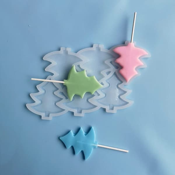 Silikoneform til isomalt juletræer