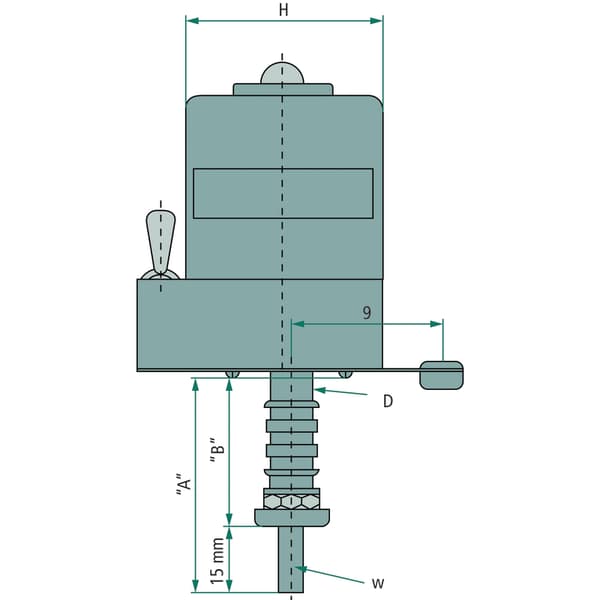 Viskermotor 110 grader M6 granit