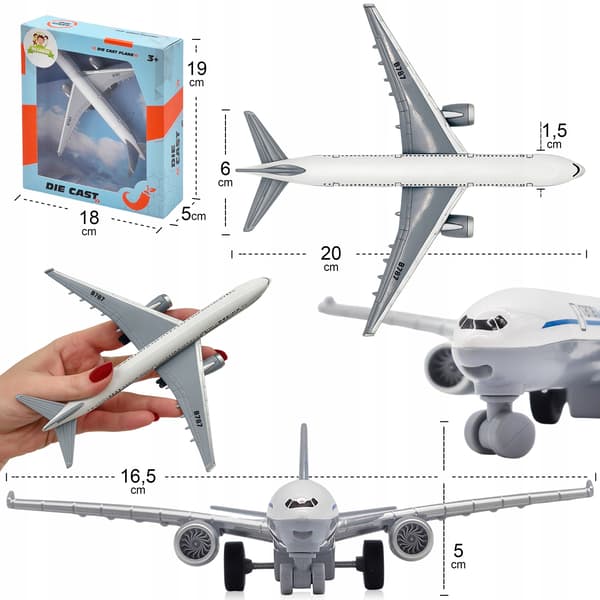 PASSAGERFLY legetøj METALMODEL DRIVSPÆNDING
