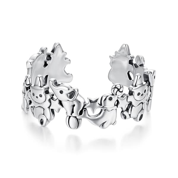 Silverring Justerbar Cirkusring 925 Silver Trusky