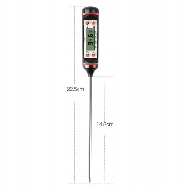 Kökstermometer med stift för kött, vax, vin