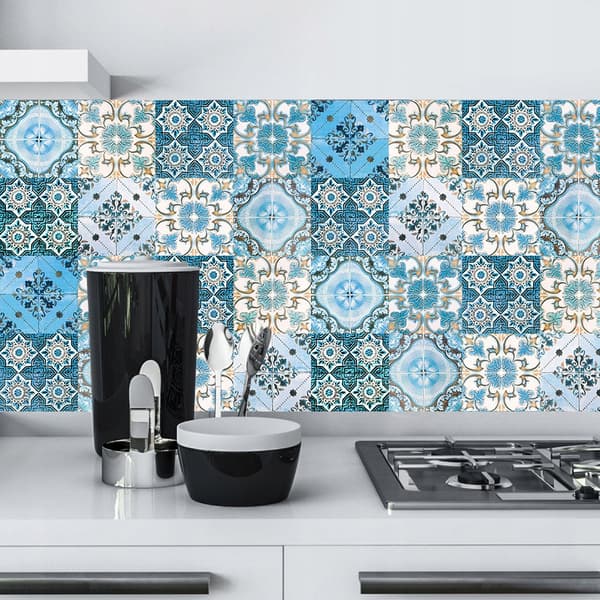 Selvhæftende PVC-patchwork-paneler sæt med 10 tapeter 20x20cm ZM-06-025