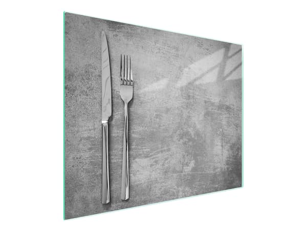 SKÄRBRÄDA I GLAS 52x30 BESTICK