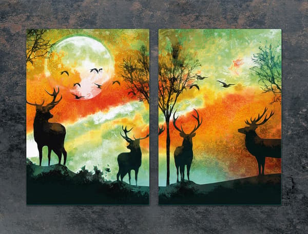 GLASSKYDDSPLÅT FÖR KÖK 2x35x52 DEER