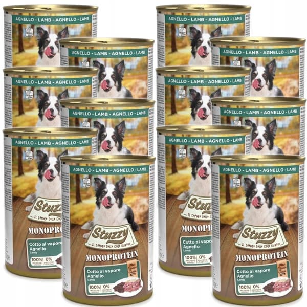 Stuzzy Monoprotein jagnięcina vådfoder til hund - 12x400g