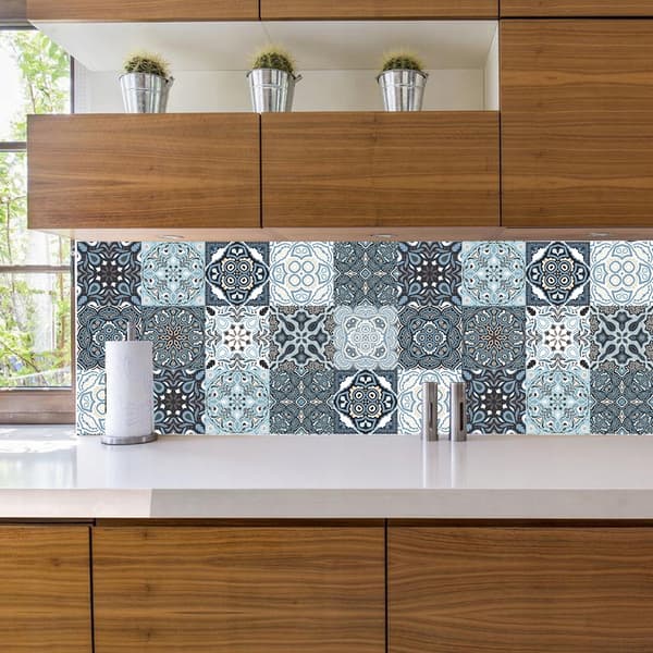Selvklæbende PVC-patchwork-paneler sæt med 10 tapet 20x20cm ZM-06-004