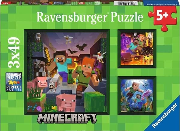 Minecraft 3x49 palapelit lapsille