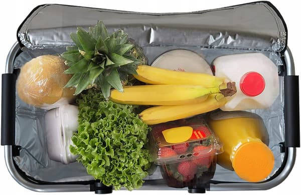 Picnickkurv hoppefast termokurv til turist isoleret sort