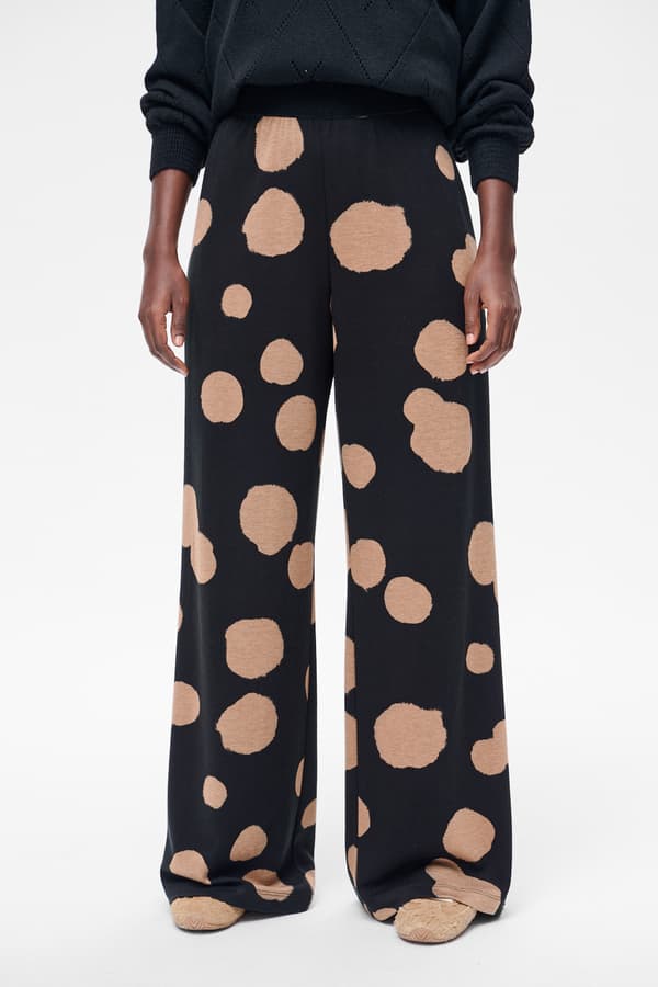 Dame Kashy Bukser Sort / Beige 36/38