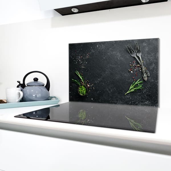 Skyddsplatta i glas för spis 80x52 kök