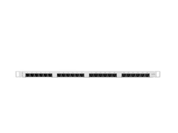 Patchpanel Lanberg PPU6-0024-S 24 portar 0.5U cat.6 grå