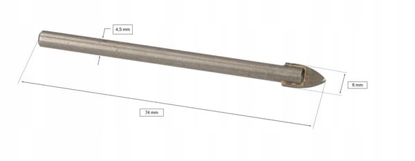 Glasplatteborr 6 mm