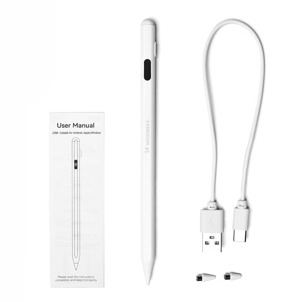 Aktiv penna universal för Android och iOS USB-C - Vit