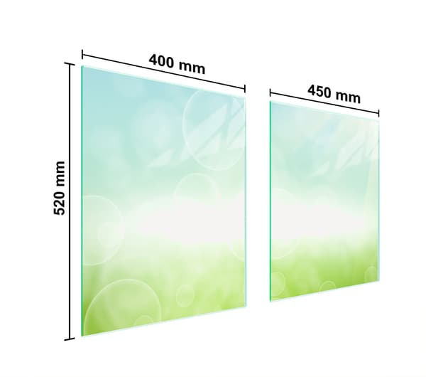 GLASSKYDDSPLÅT FÖR SPIS 85x52 DAISY