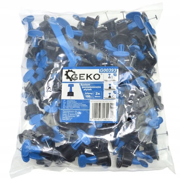 GEKO 100 STK. KLIPS + 2 NØGLER