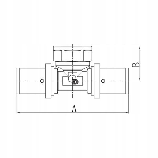 PEX T-rör 20X3/4X20 GW Presskoppling
