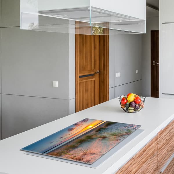 Glasbeskytter til komfur 80x52 Beach