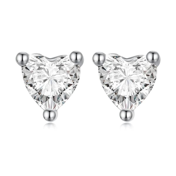Pendientes de Plata Pendientes de Corazón Circonita Plata 925
