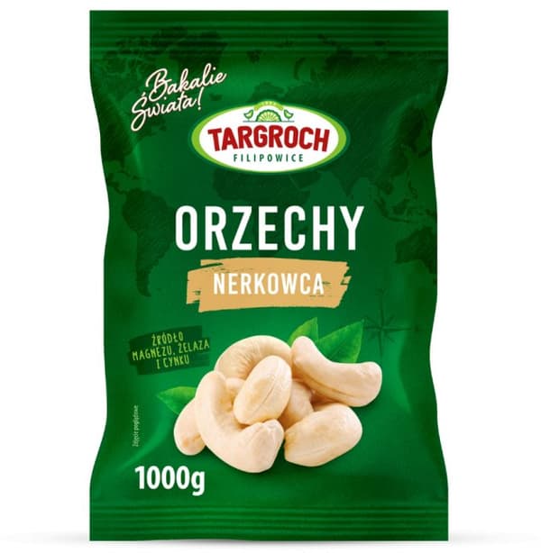 Targroch cashewnødder hele nødder 1000 g