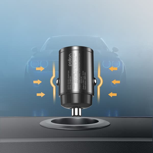 Billaddare 12V USB-C 35W | USB-C | USB-A | QC | PD